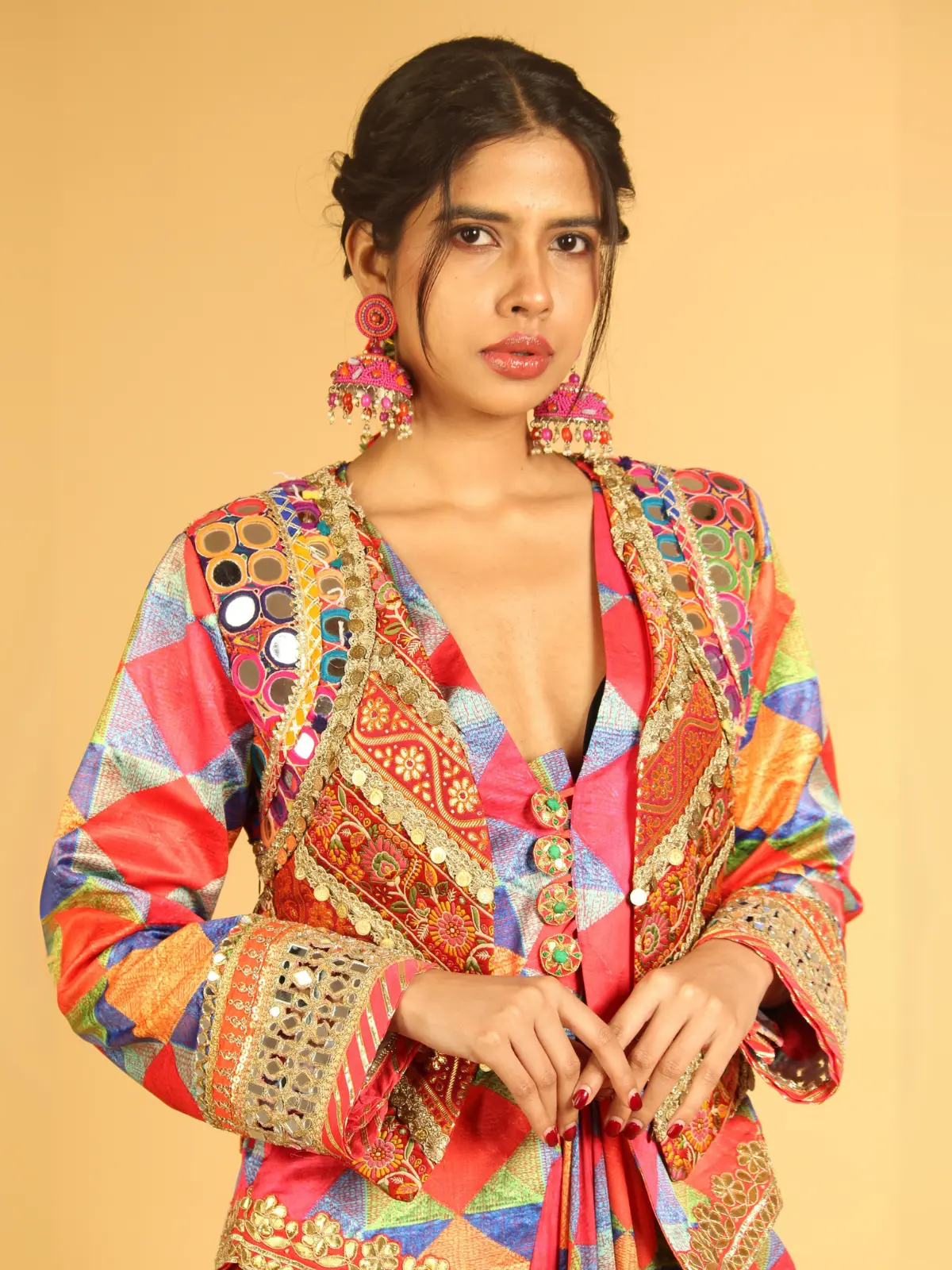 3 piece Jacket with Drape Trouser Close