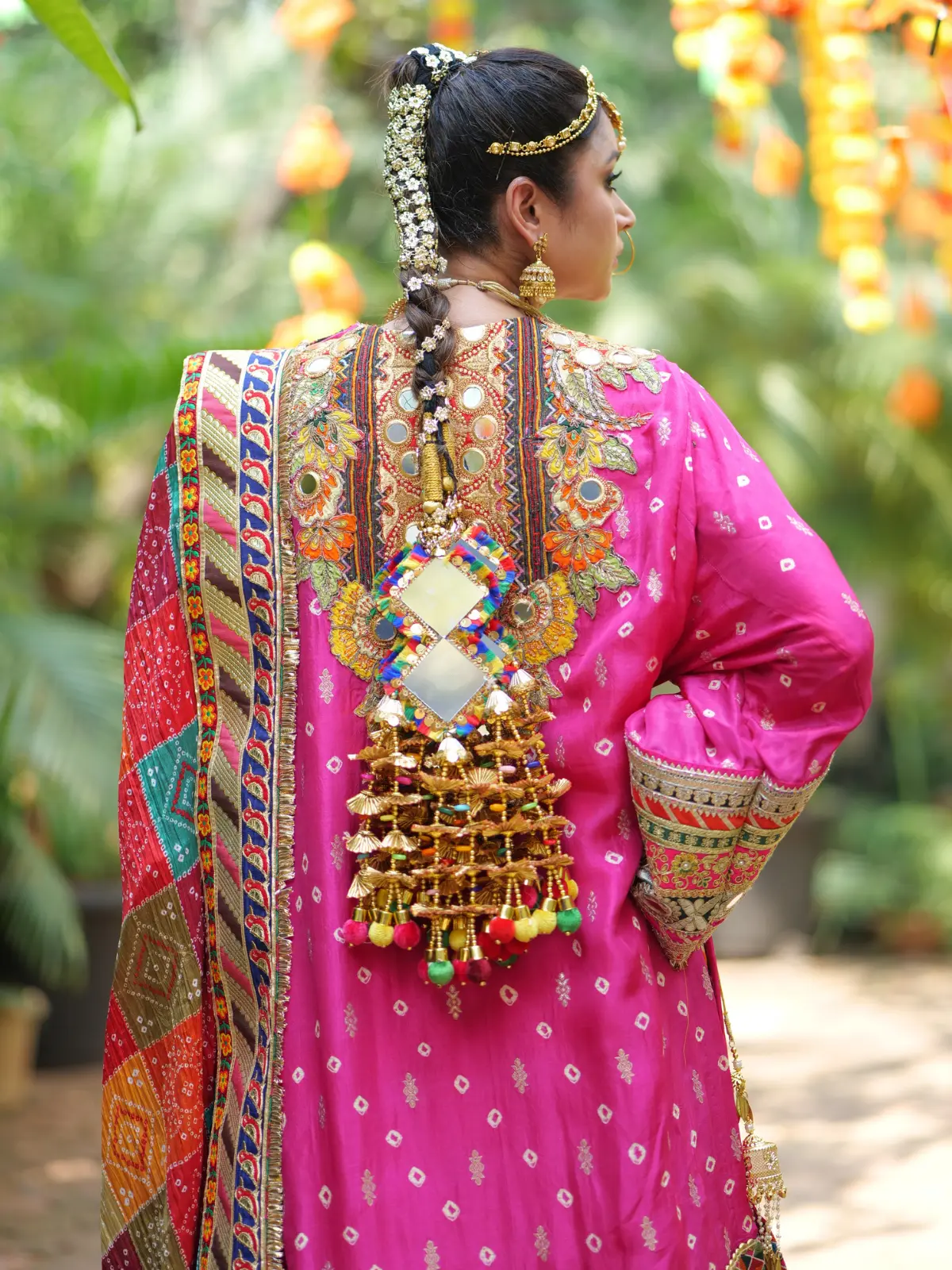 Afgani Suit with Drape Pyjama Back