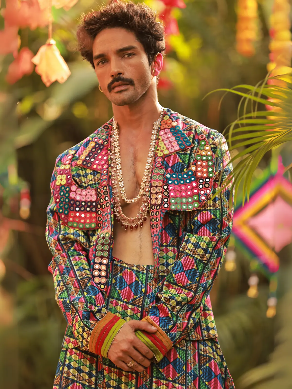 Bolero Jacket with Boho Pants Close