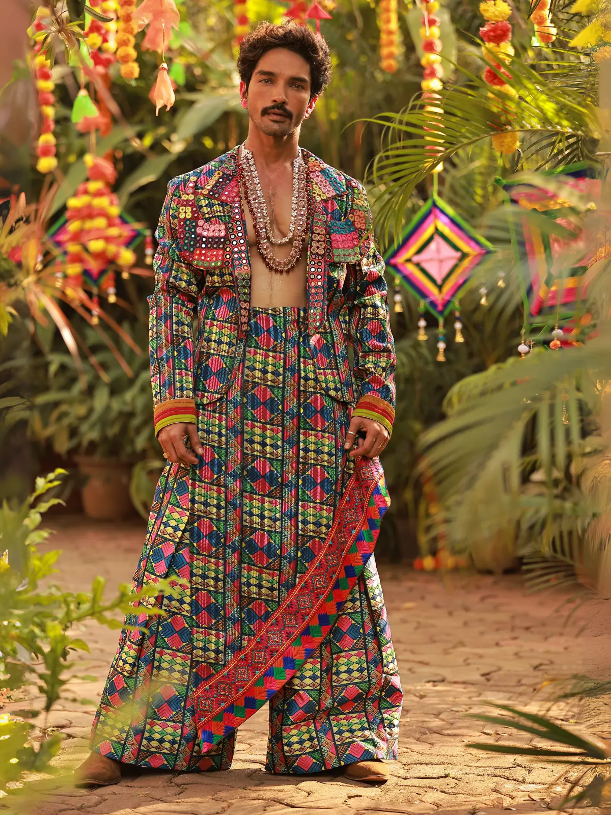 Bolero Jacket with Boho Pants Front