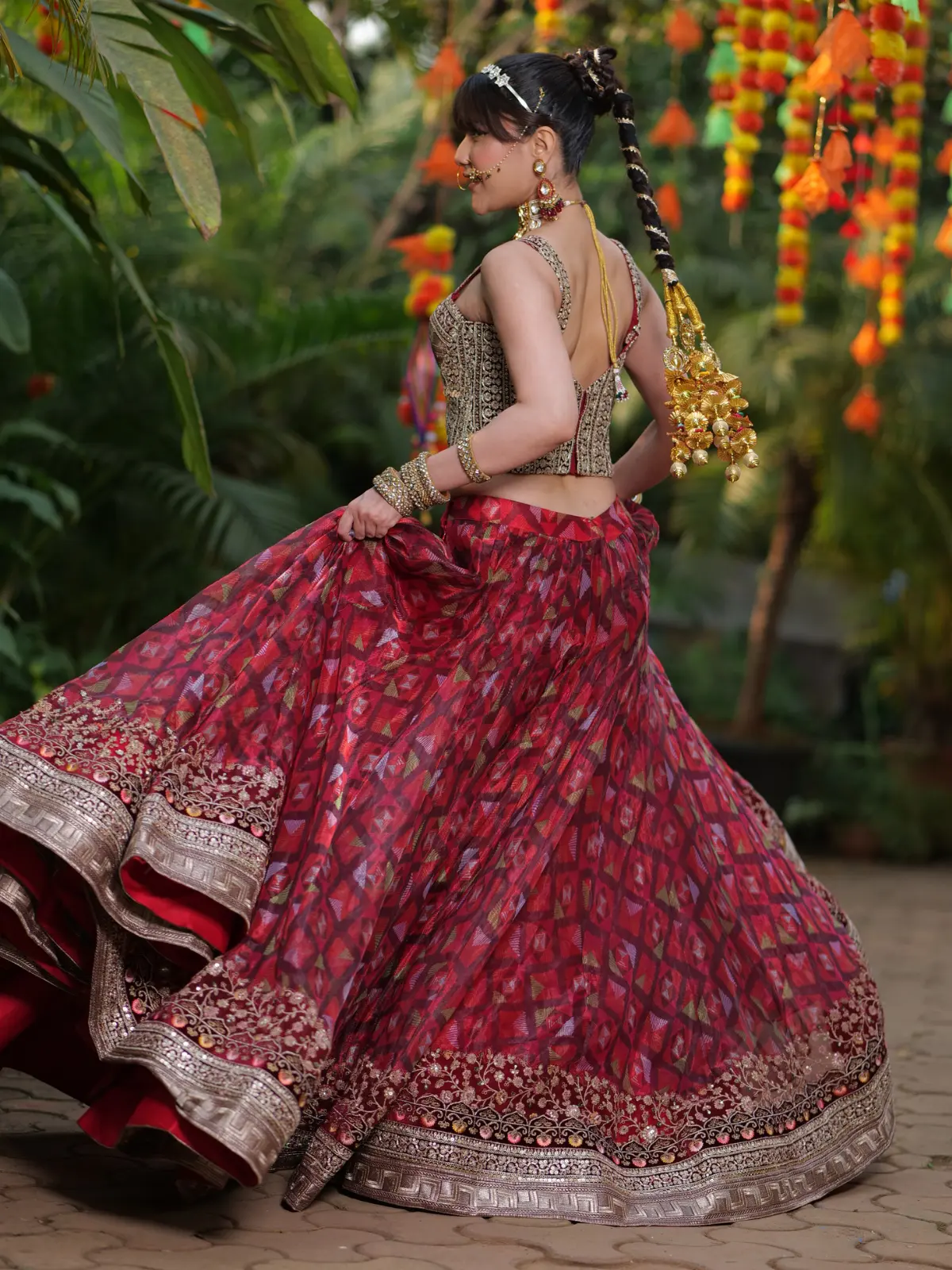 Corsette with Lehenga Back