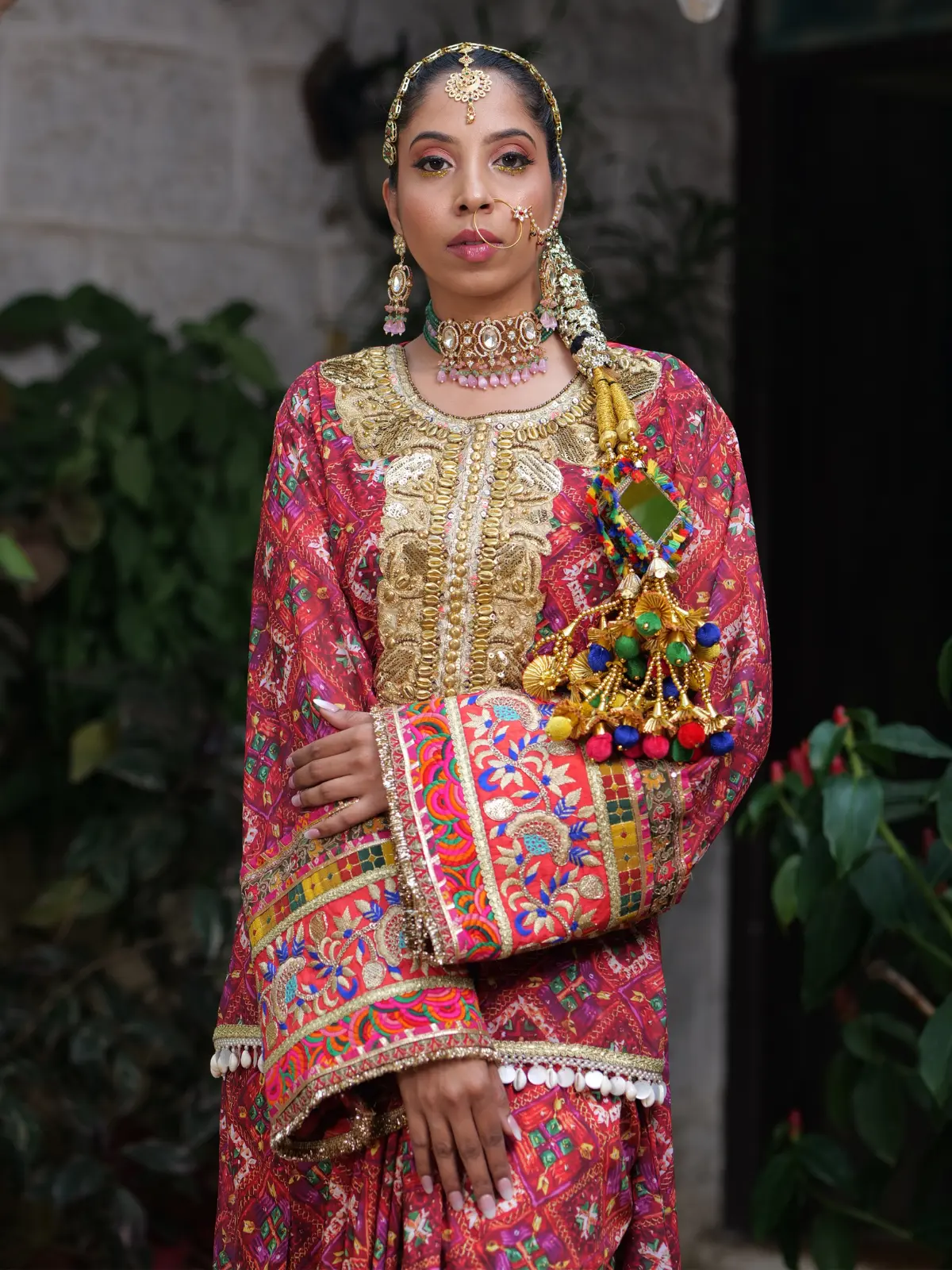 Dhoti Skirt with Short Kurta Close