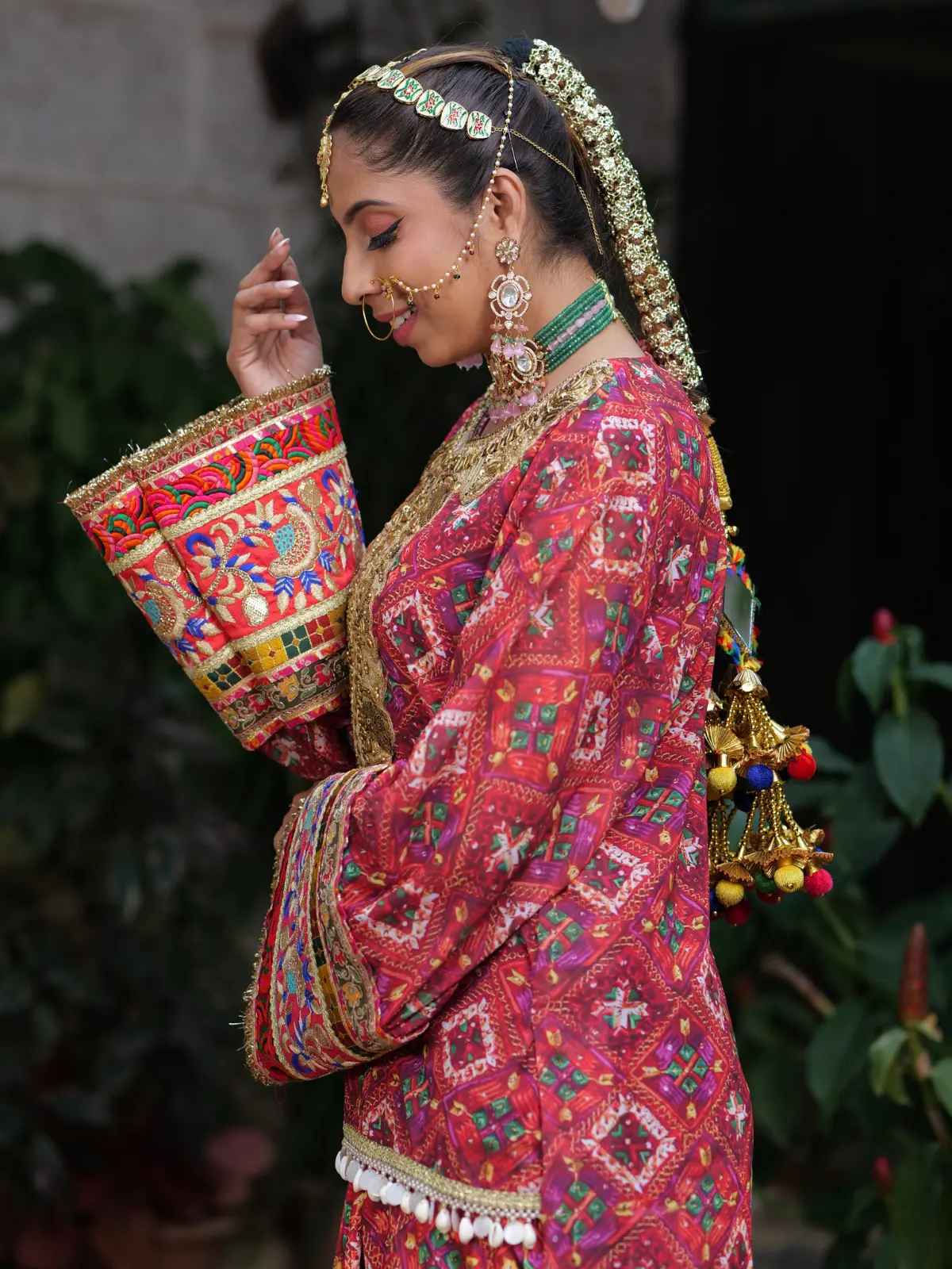 Dhoti Skirt with Short Kurta Side