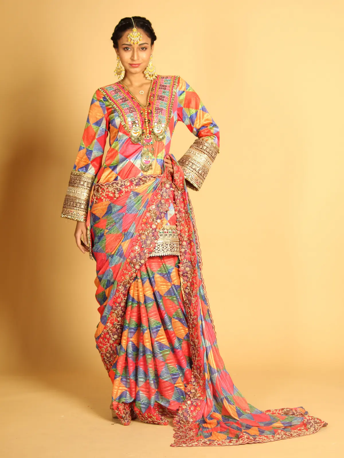 Farsi Salwar with Kurta and Dupatta Back