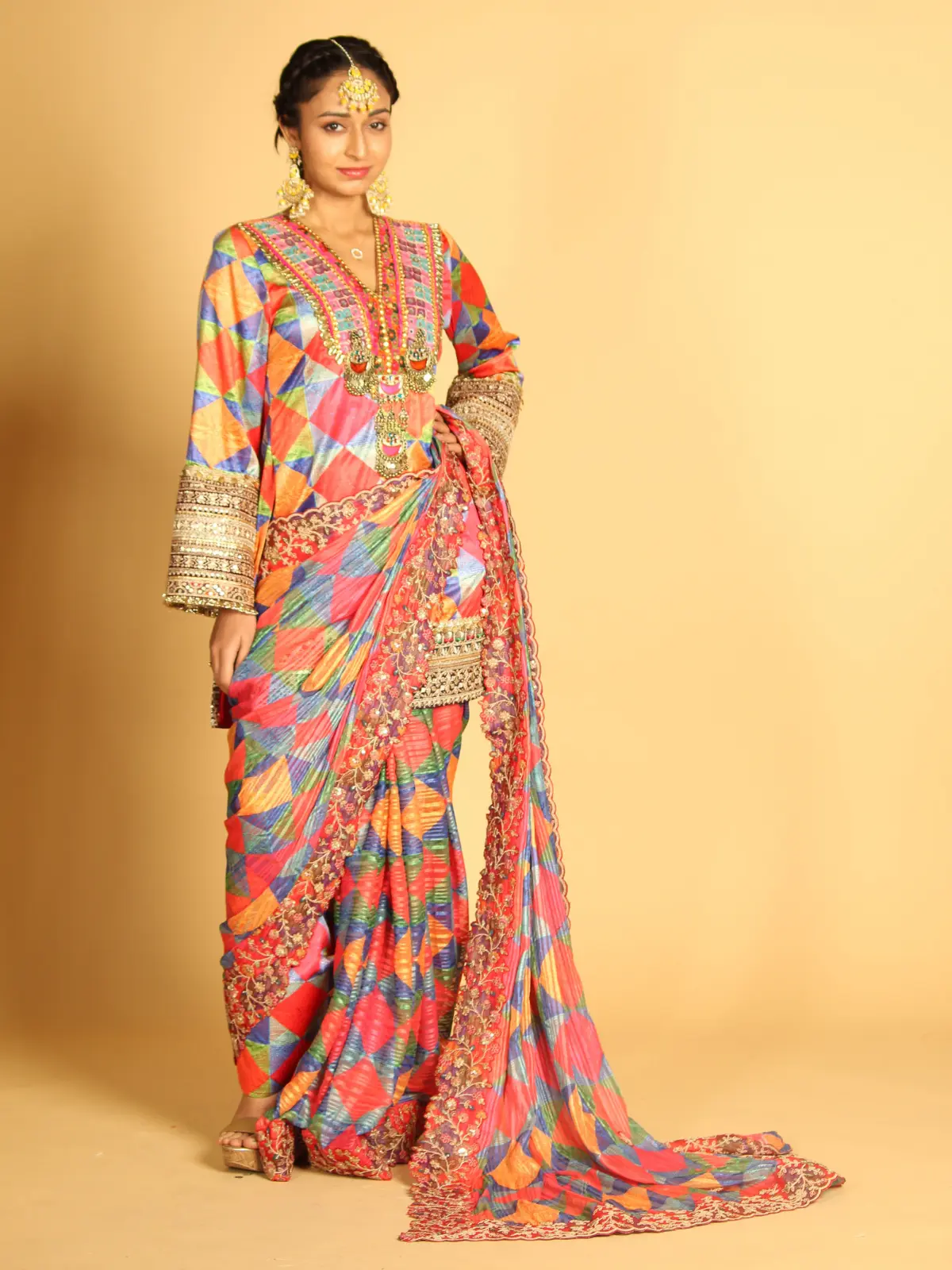 Farsi Salwar with Kurta and Dupatta Side