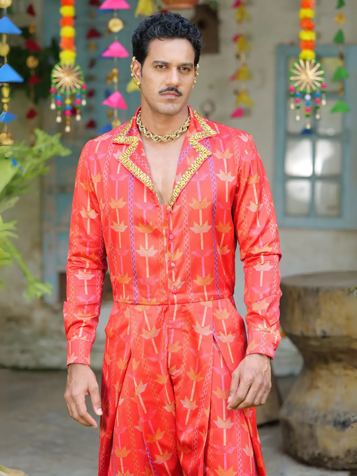 Phulkari Print Jumpsuit Side