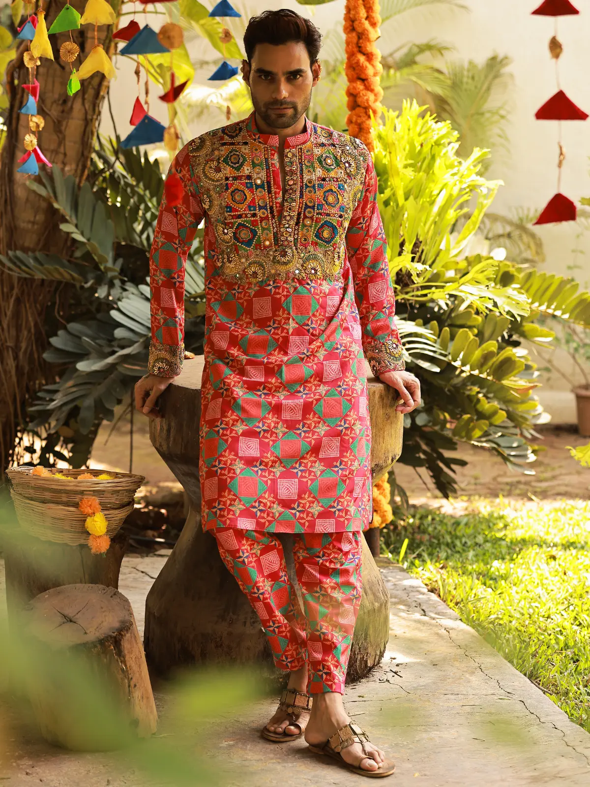 Phulkari Pyjama Kurta Front