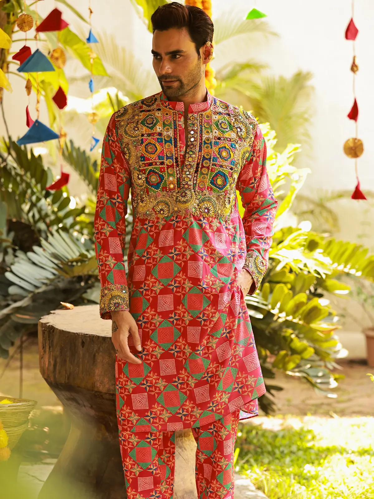 Phulkari Pyjama Kurta Left