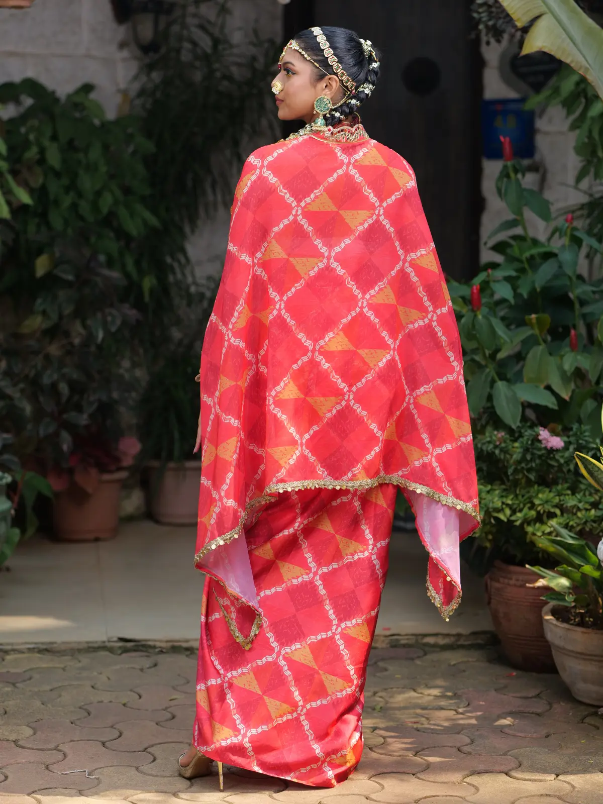 Short Kurta with Sorang Skirt Back