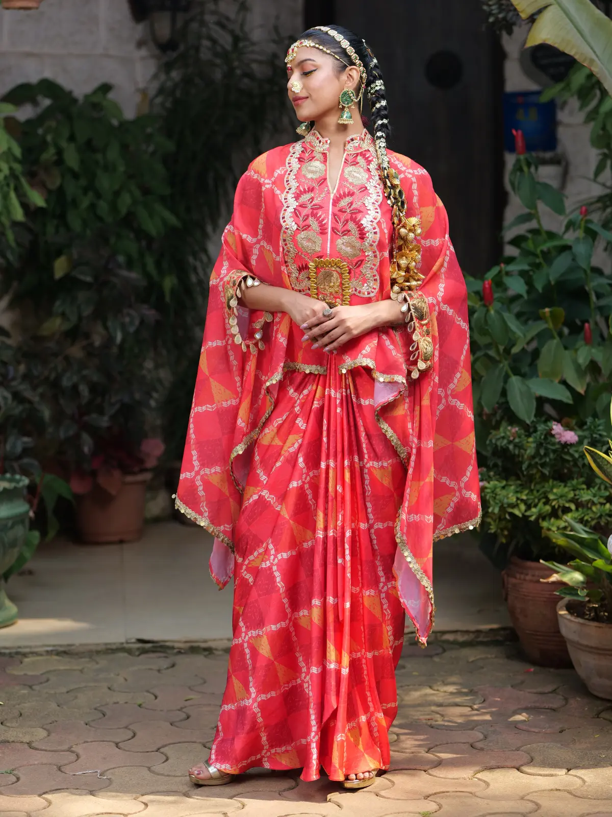 Short Kurta with Sorang Skirt Side