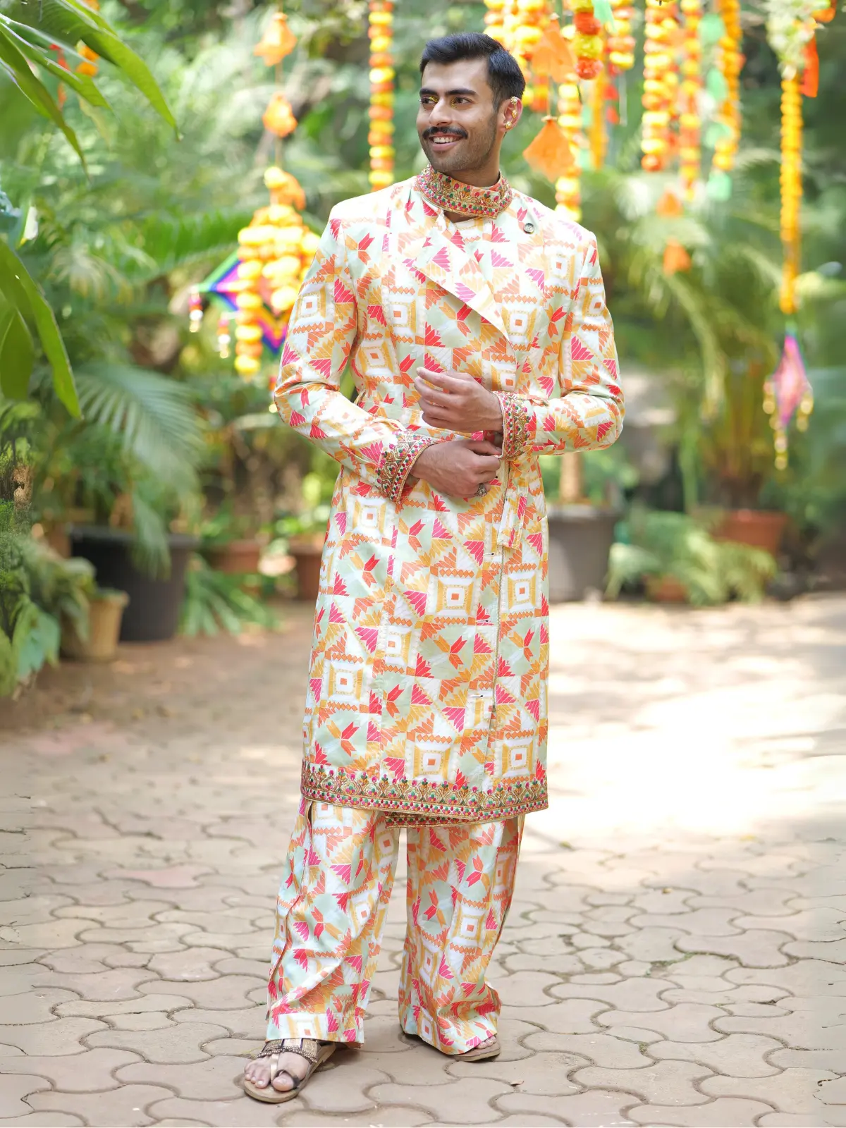 Trench Coat with Boho Pants Back