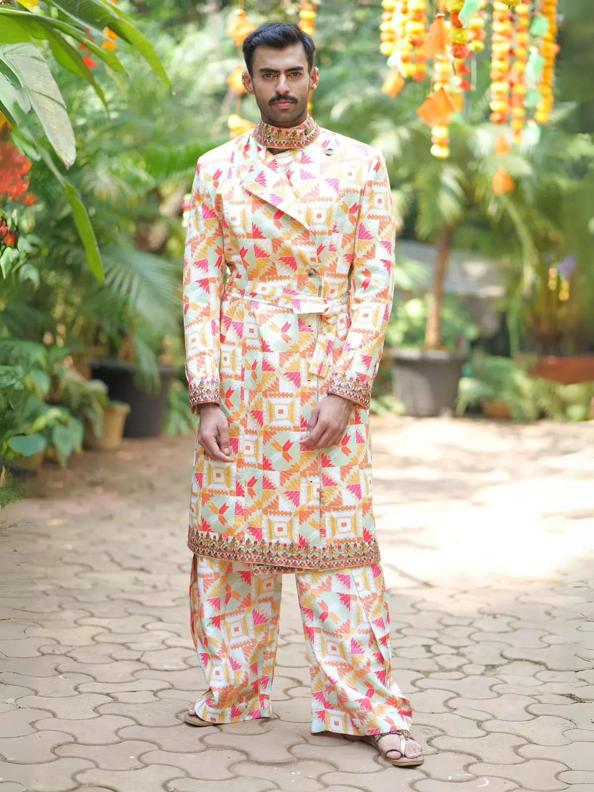 Trench Coat with Boho Pants Front