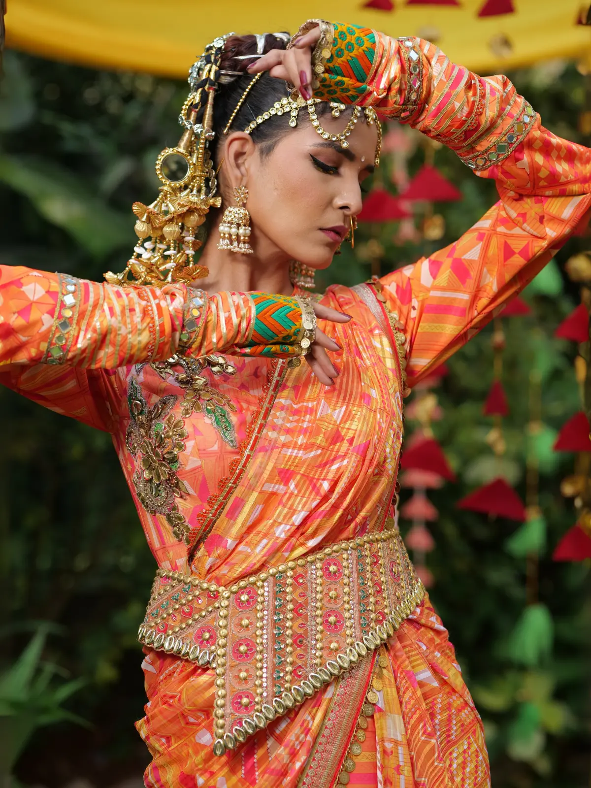 Yellow Anarkali Close