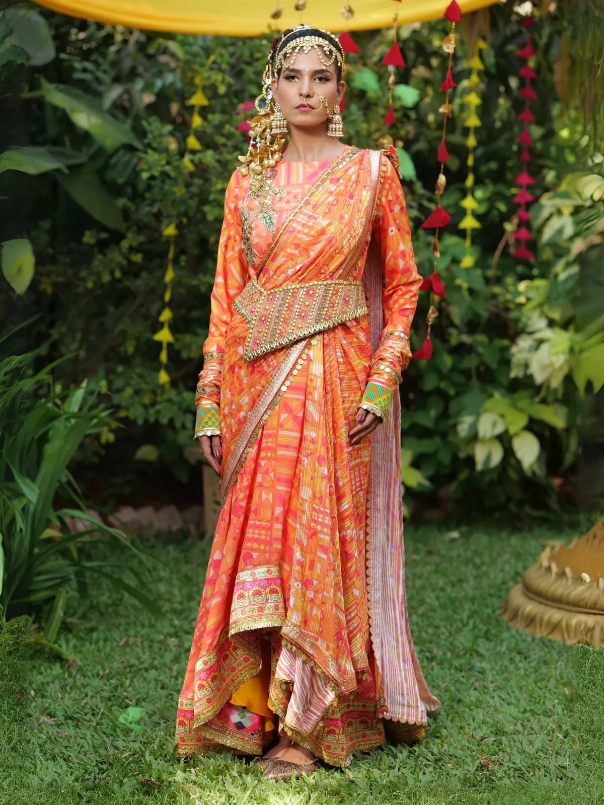 Yellow Anarkali Front