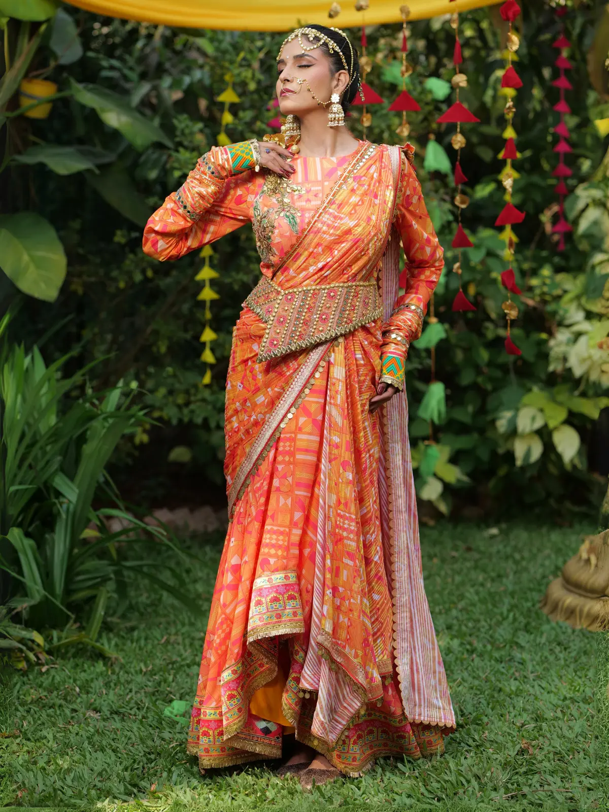 Yellow Anarkali Side