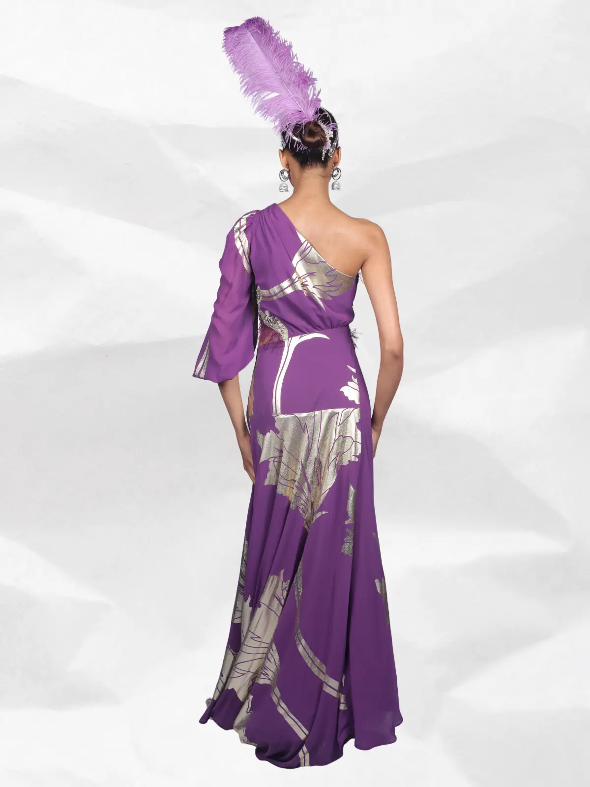 One-Shoulder Gown Back