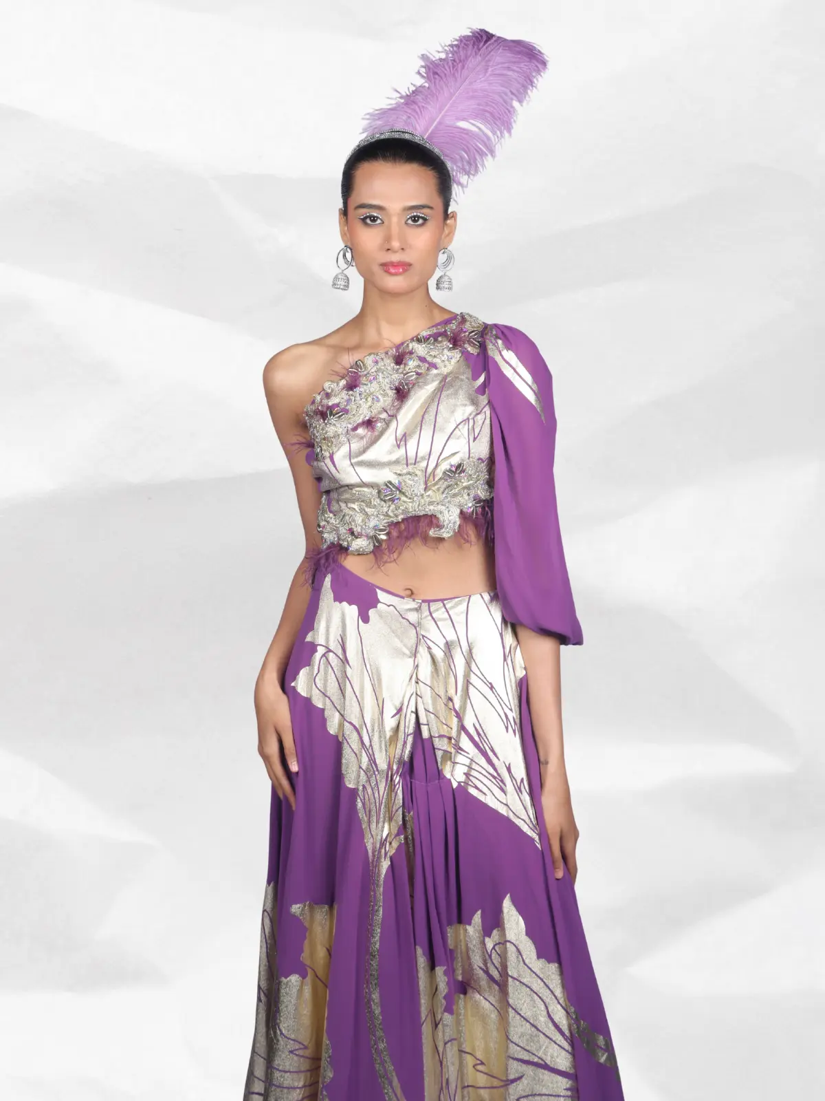 One-Shoulder Gown Close