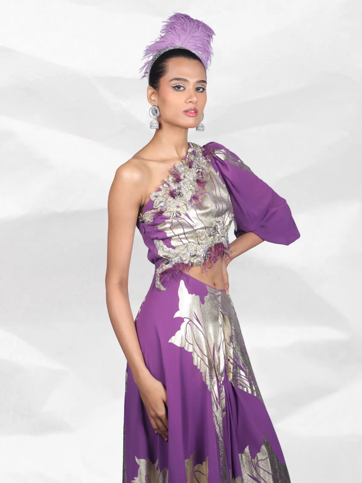 One-Shoulder Gown Side