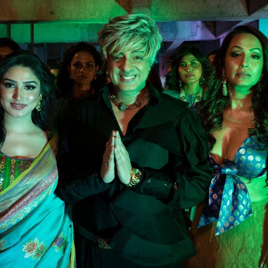 Models showcasing the Sonagachi collection - elegant designs created in collaboration with families from Kolkata's red-light district