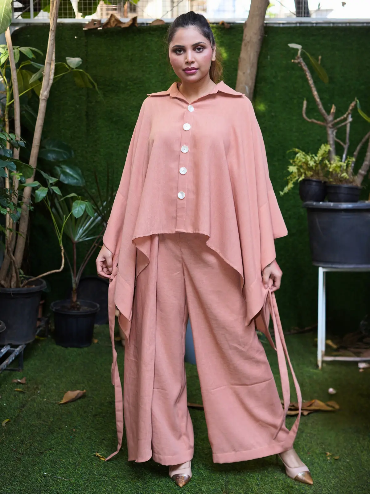Blush Cape Flow Set
