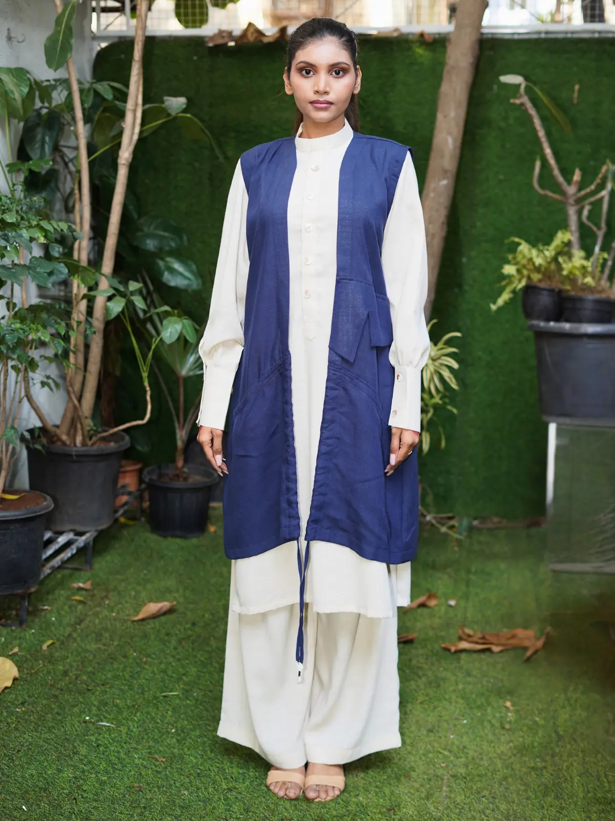 Ivory Indigo Layered Set