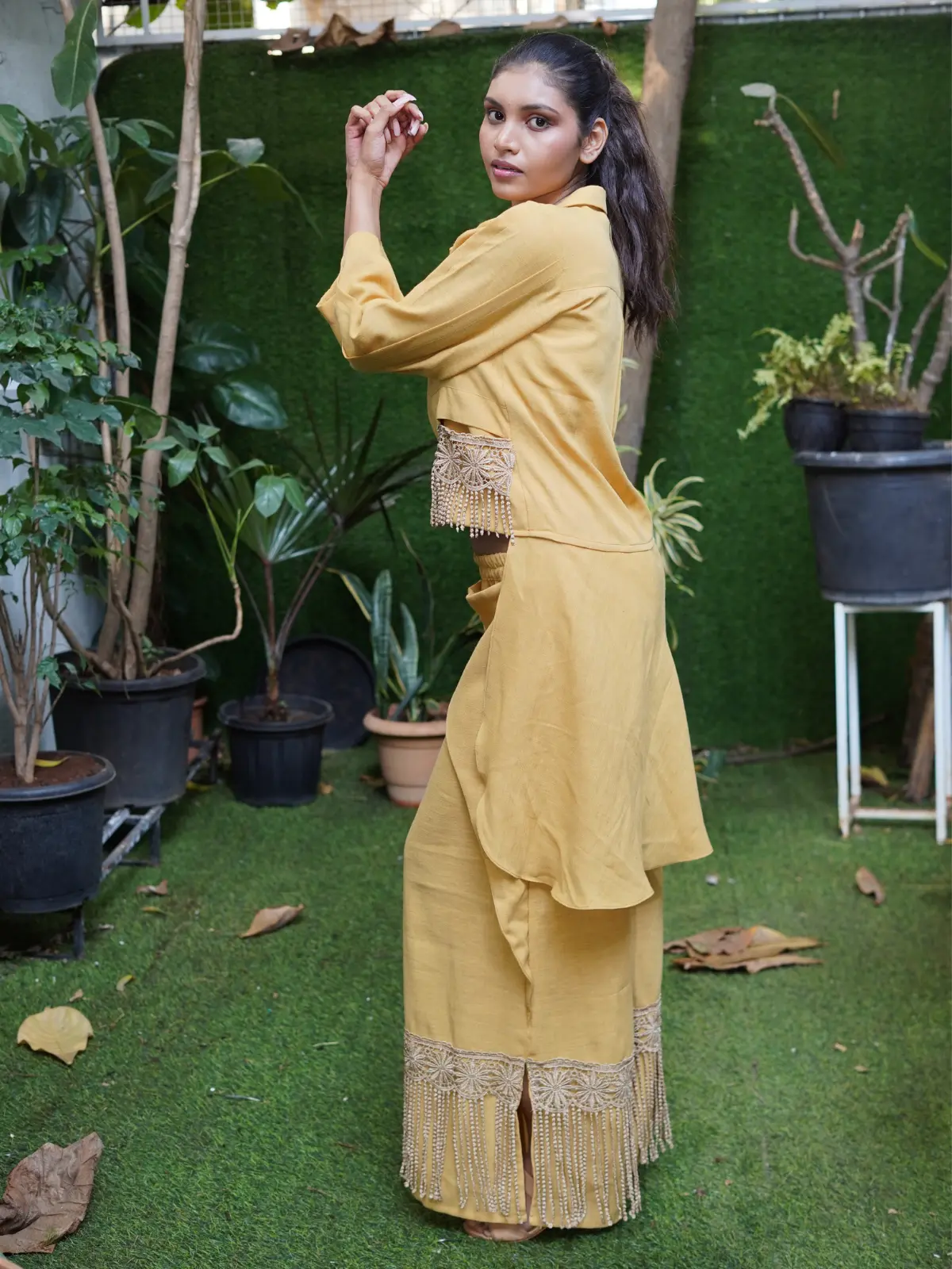 Mustard Lace Flow Set - Image 3