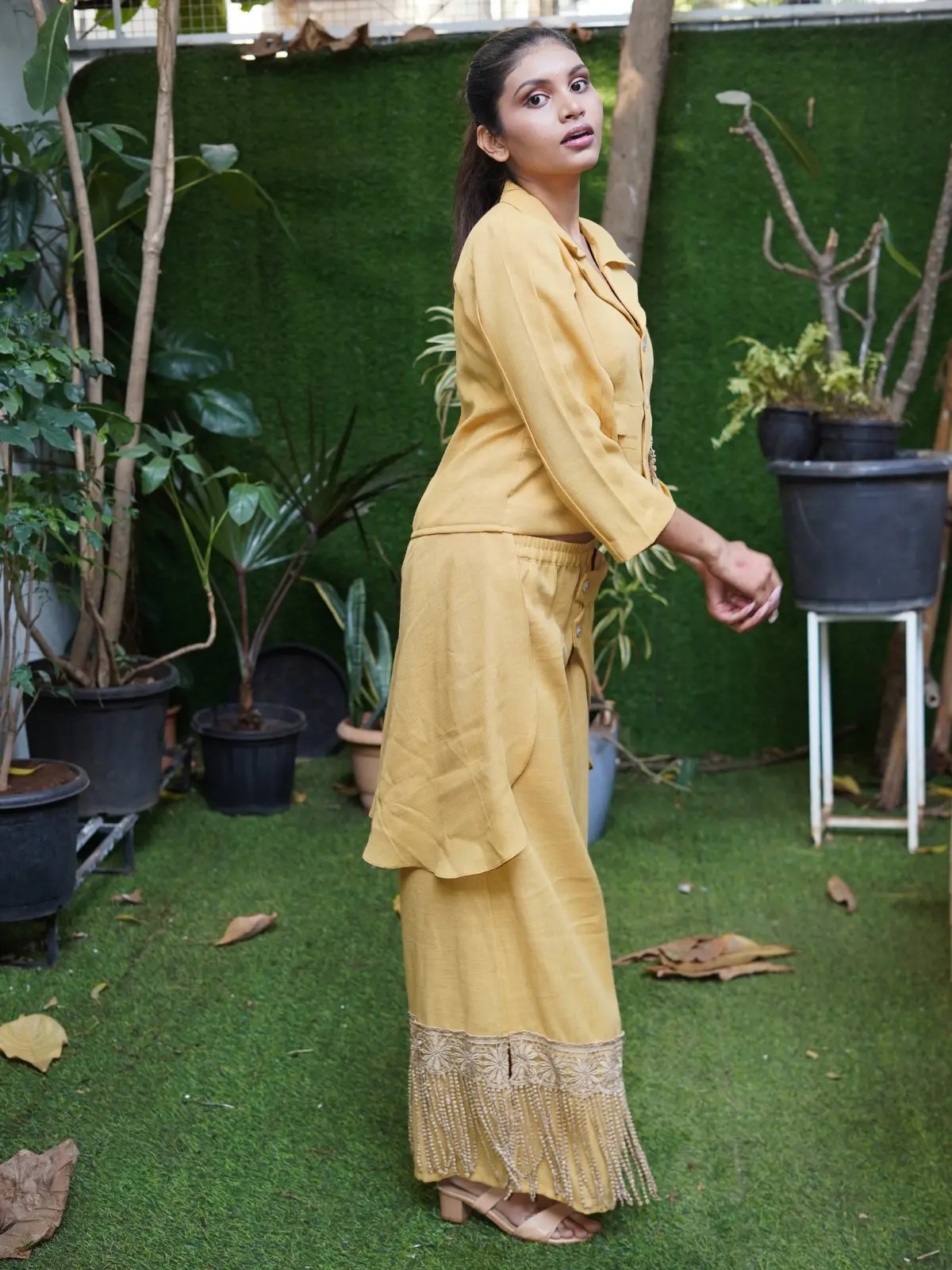 Mustard Lace Flow Set - Image 2