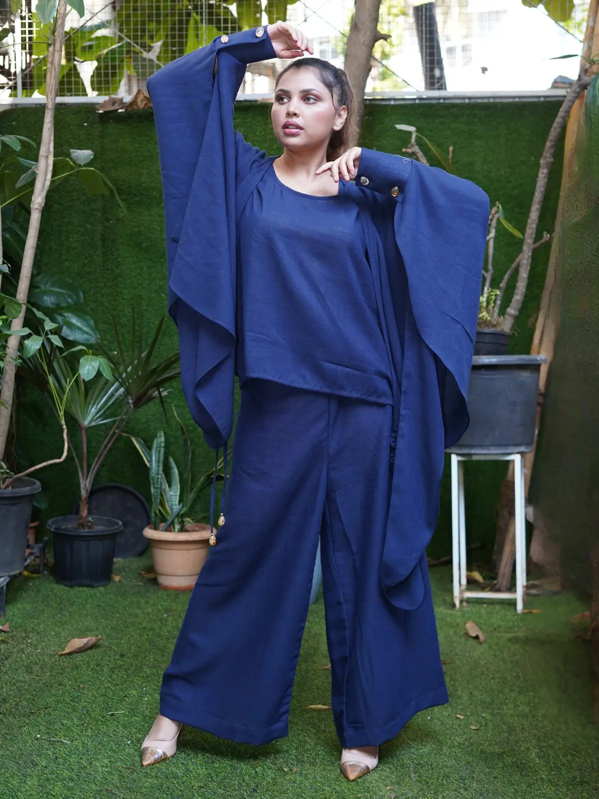 Royal Blue Cape Flow Set
