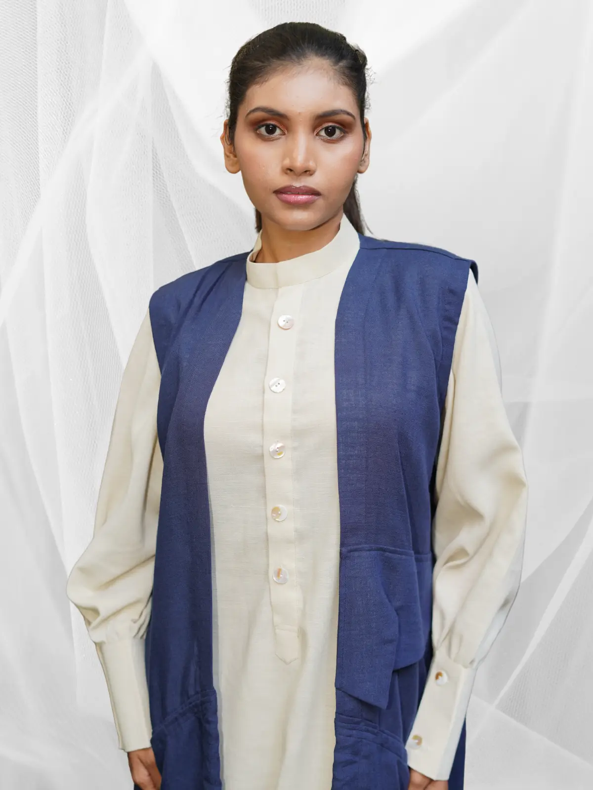 Ivory Indigo Layered Set - Image 5