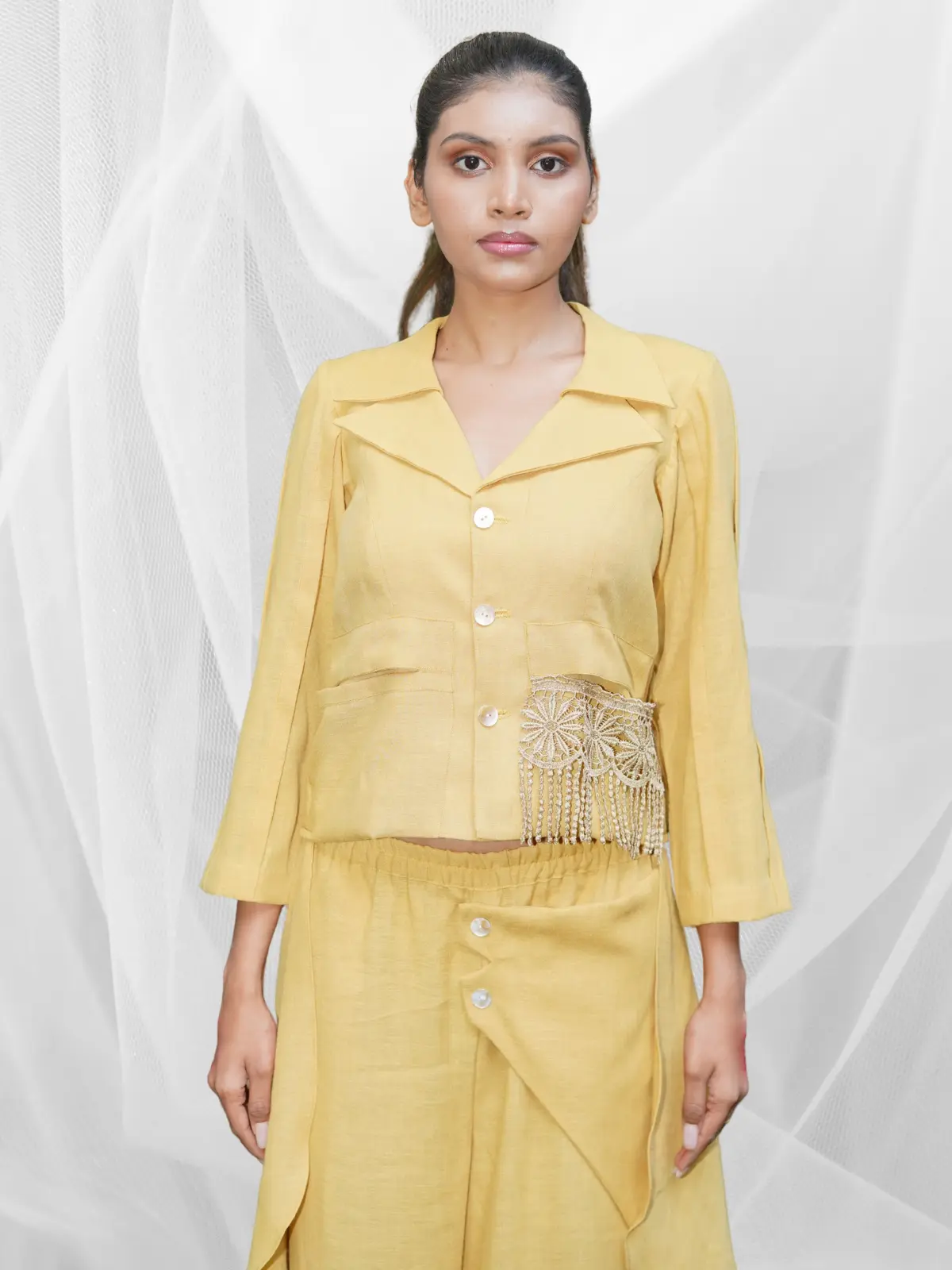 Mustard Lace Flow Set - Image 5