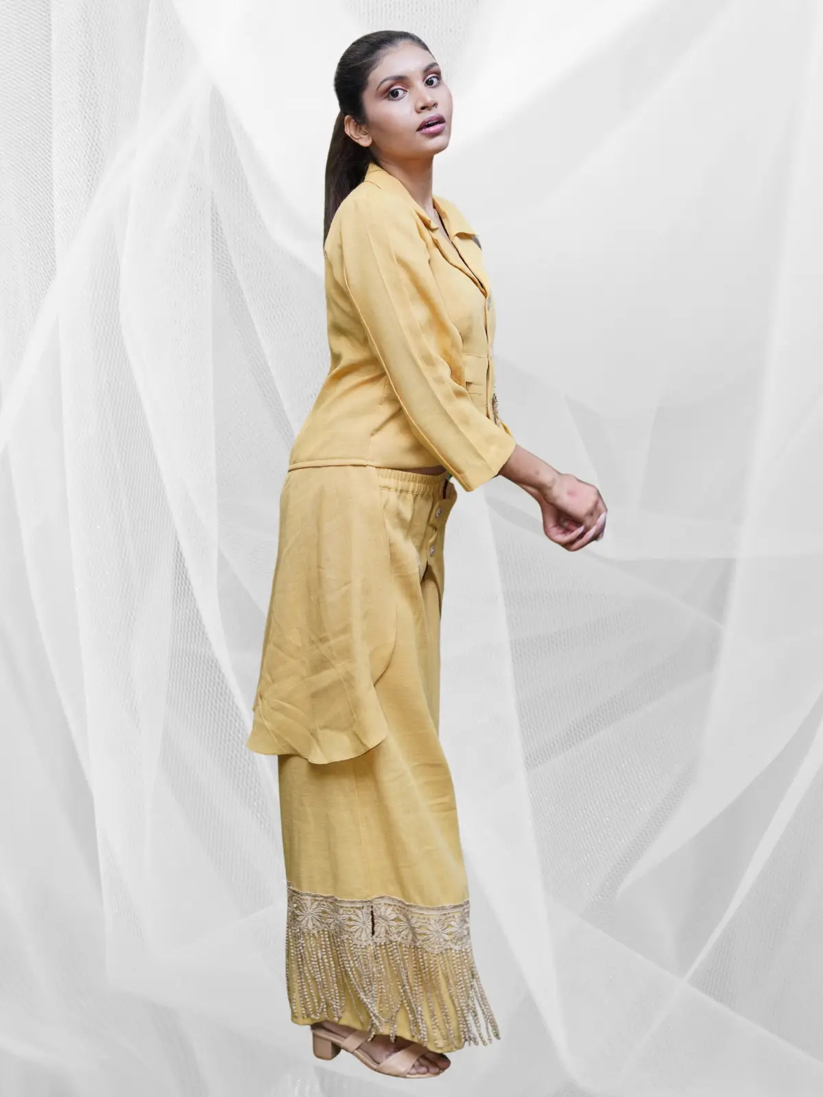 Mustard Lace Flow Set - Image 2