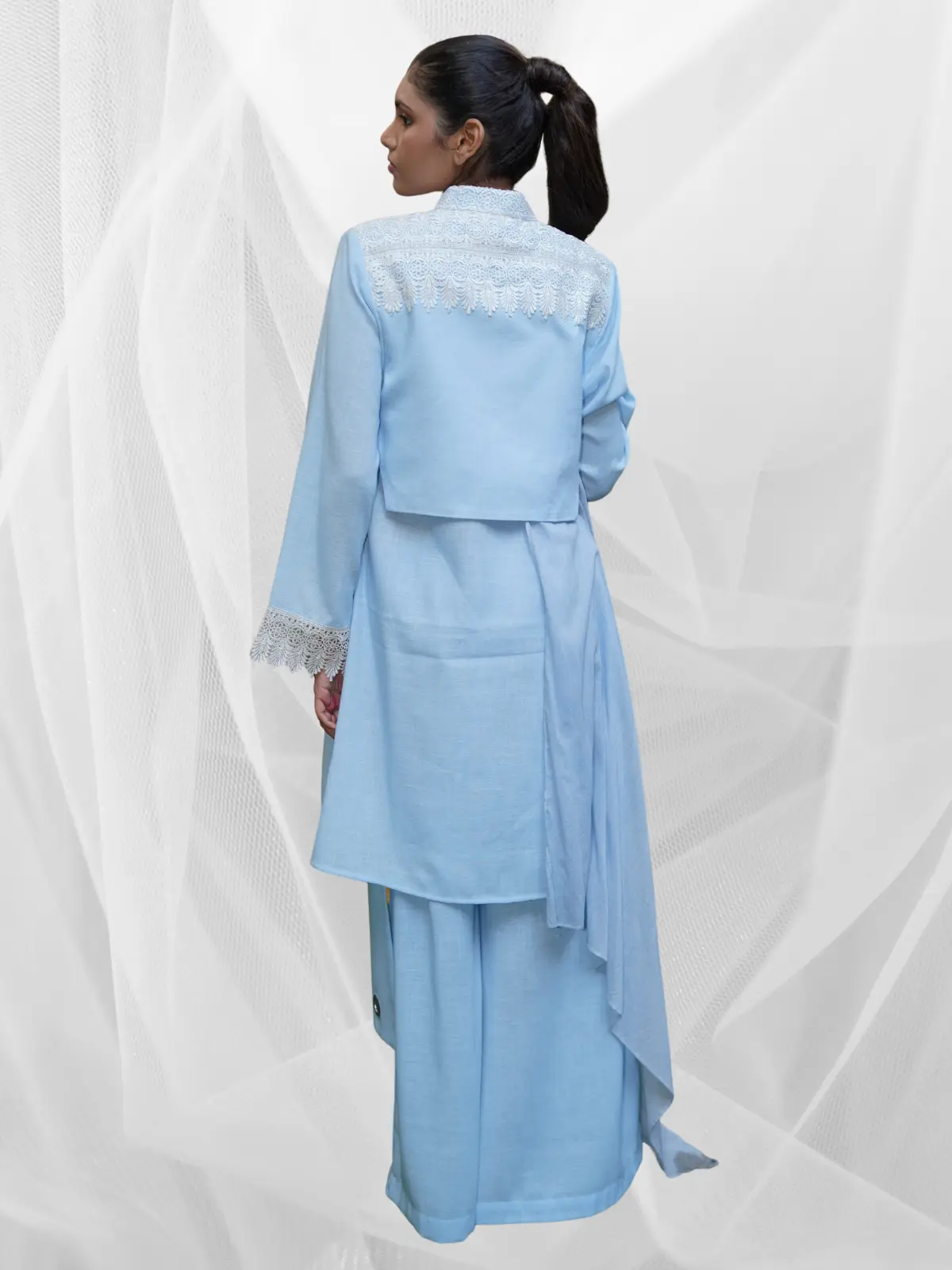 Powder Blue Grace Kurta Set - Image 4