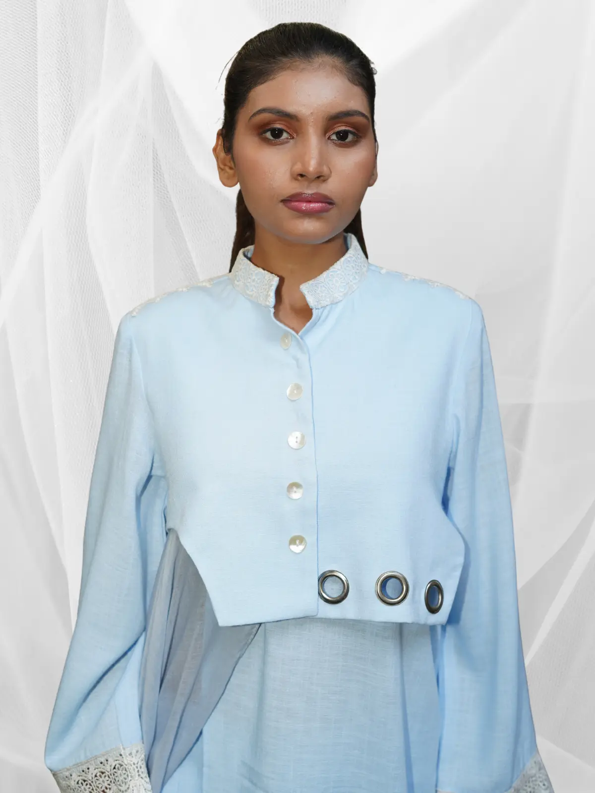 Powder Blue Grace Kurta Set - Image 5