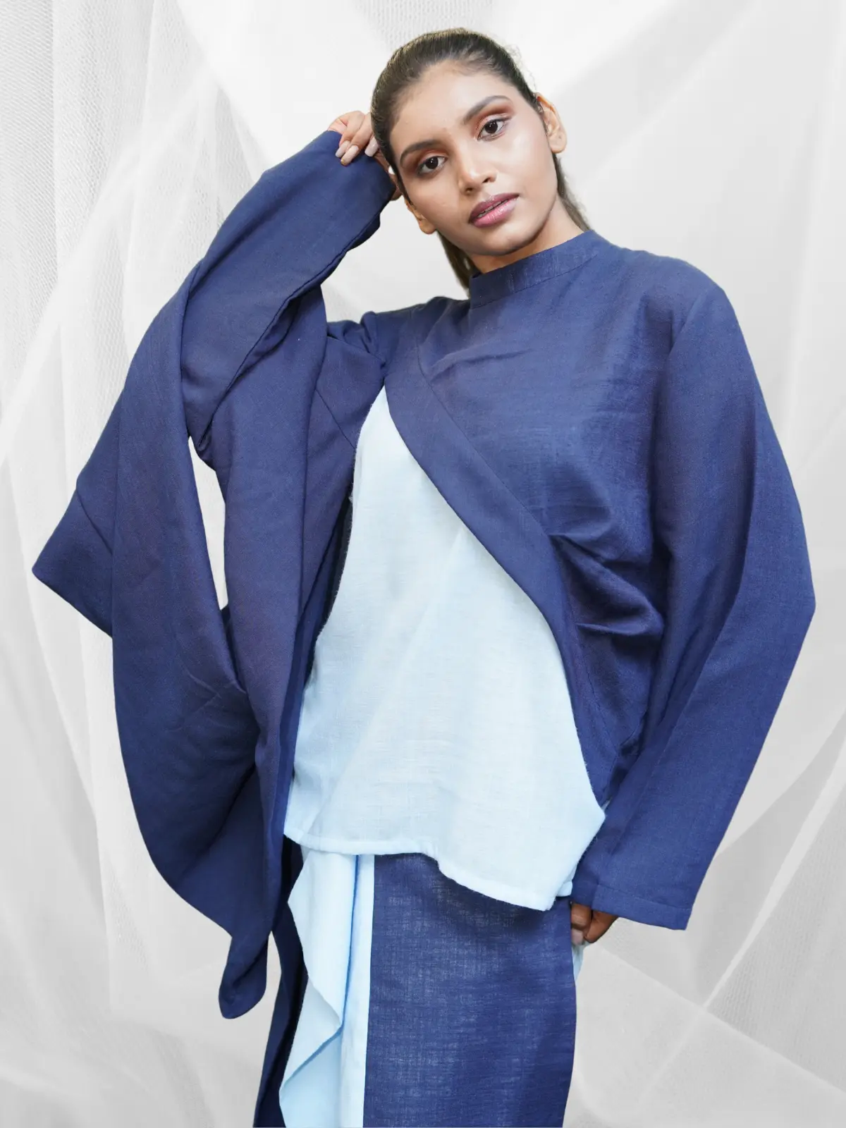 Turquoise Drape Ensemble - Image 5