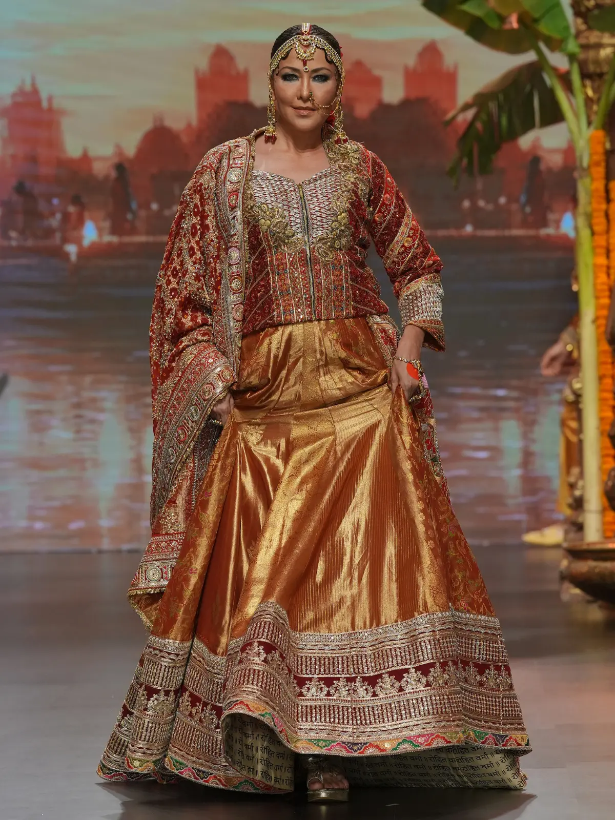 Copper Radiance Lehenga