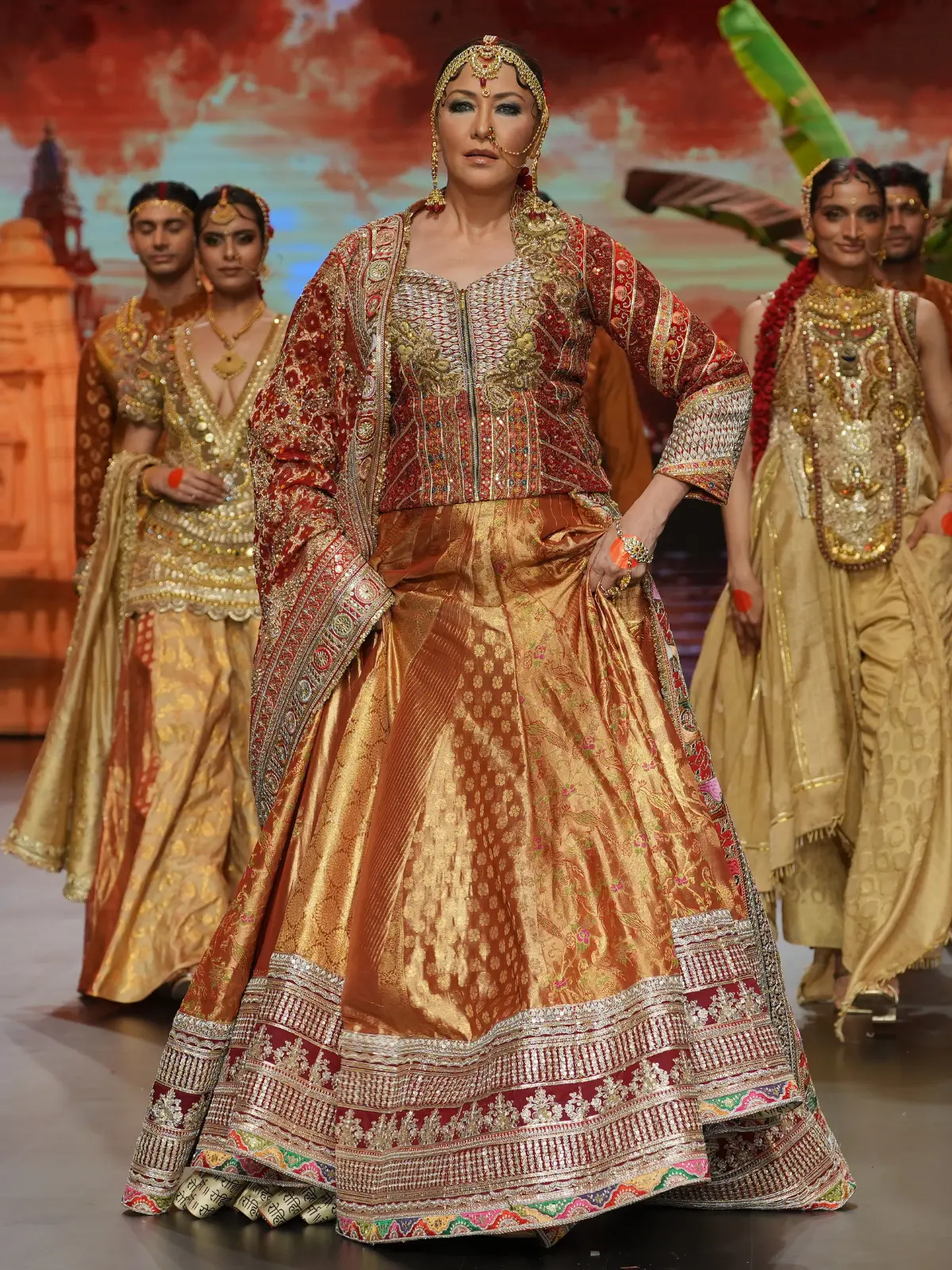 Copper Radiance Lehenga - Image 2