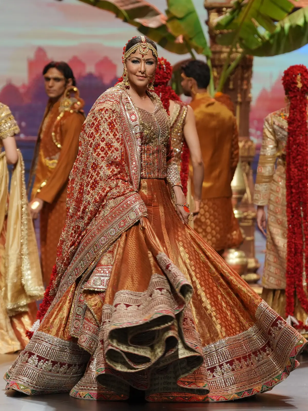 Copper Radiance Lehenga - Image 3