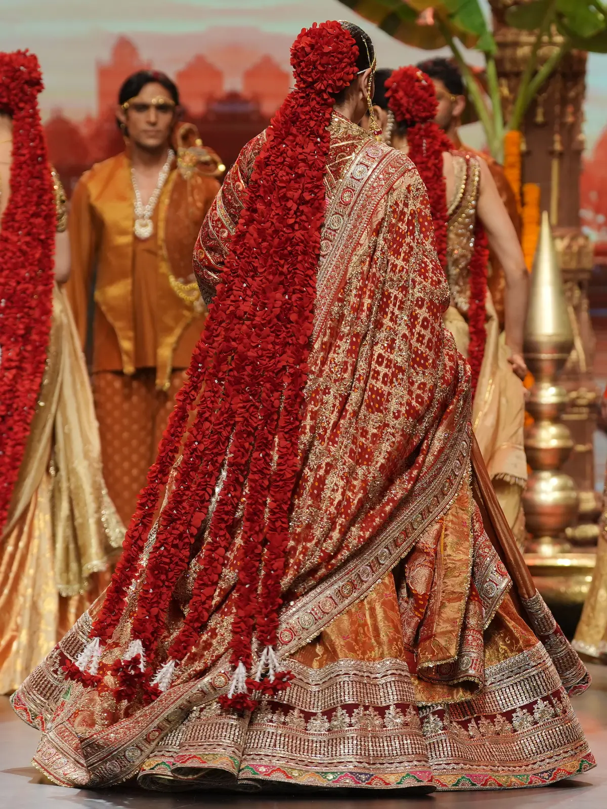 Copper Radiance Lehenga - Image 4