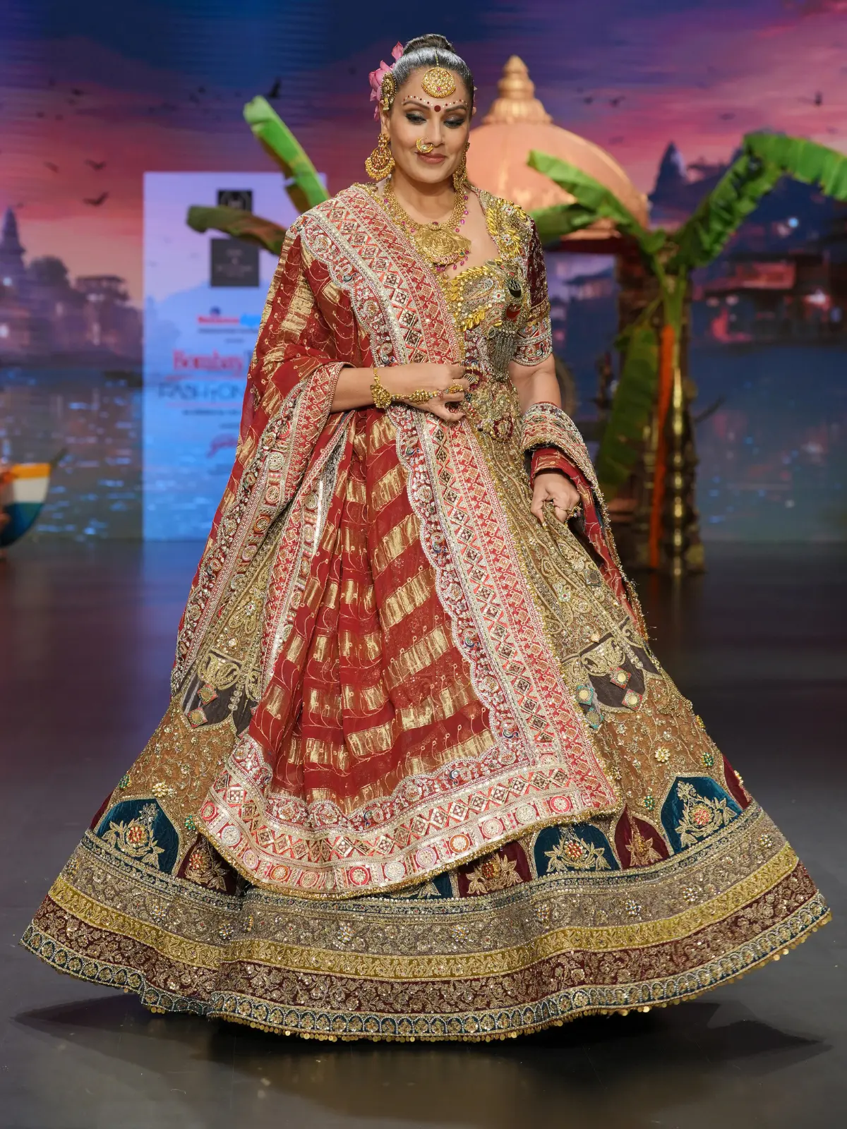 Marsala Monarch Lehenga - Image 2
