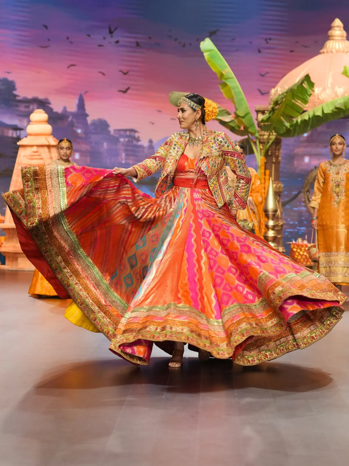 Peach Reverie Lehenga - Image 3