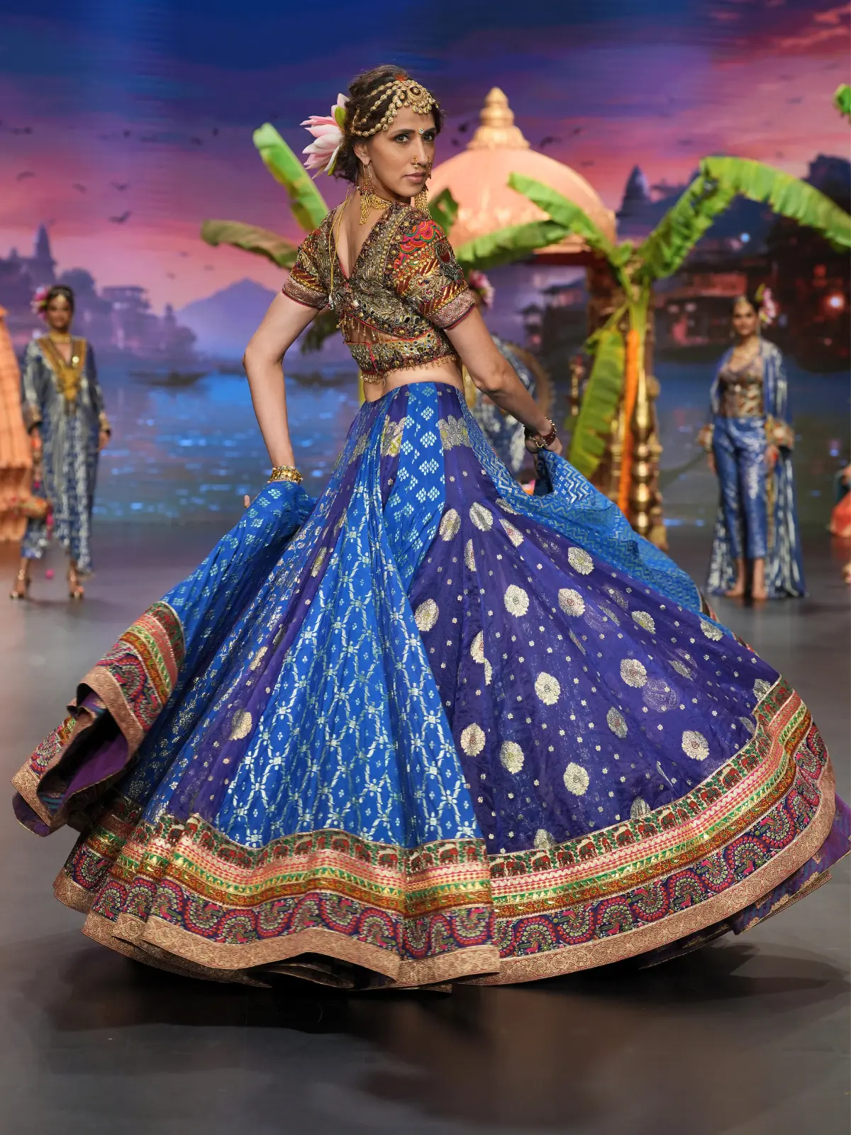 Sapphire Nocturne Lehenga